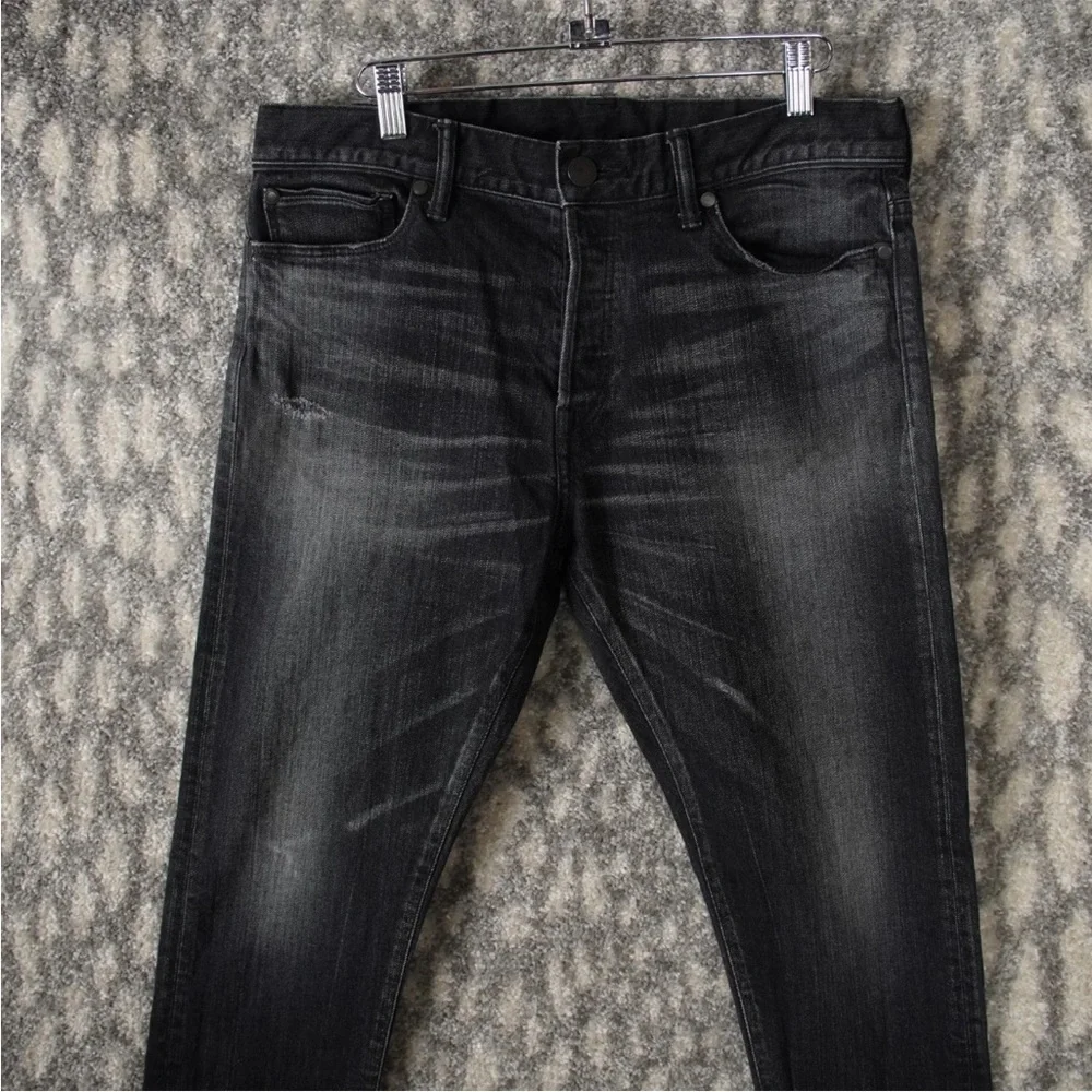 John Elliott Mens Size 31 The Cast 2 Carbon Black Slim Tapered Jeans Japan Made